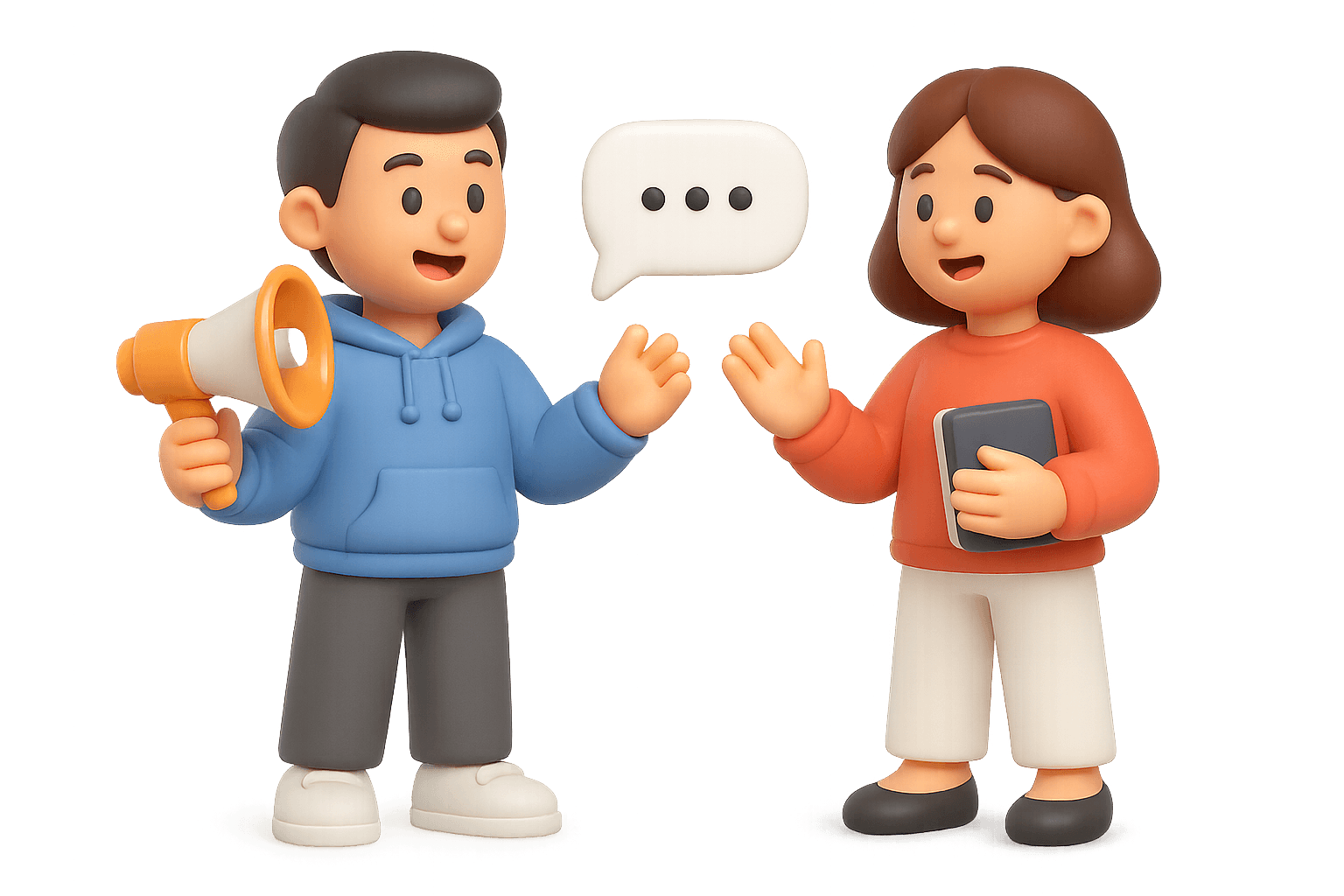 Duas pessoas se comunicando